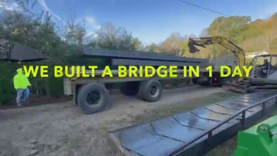 installing a portable steel bridge