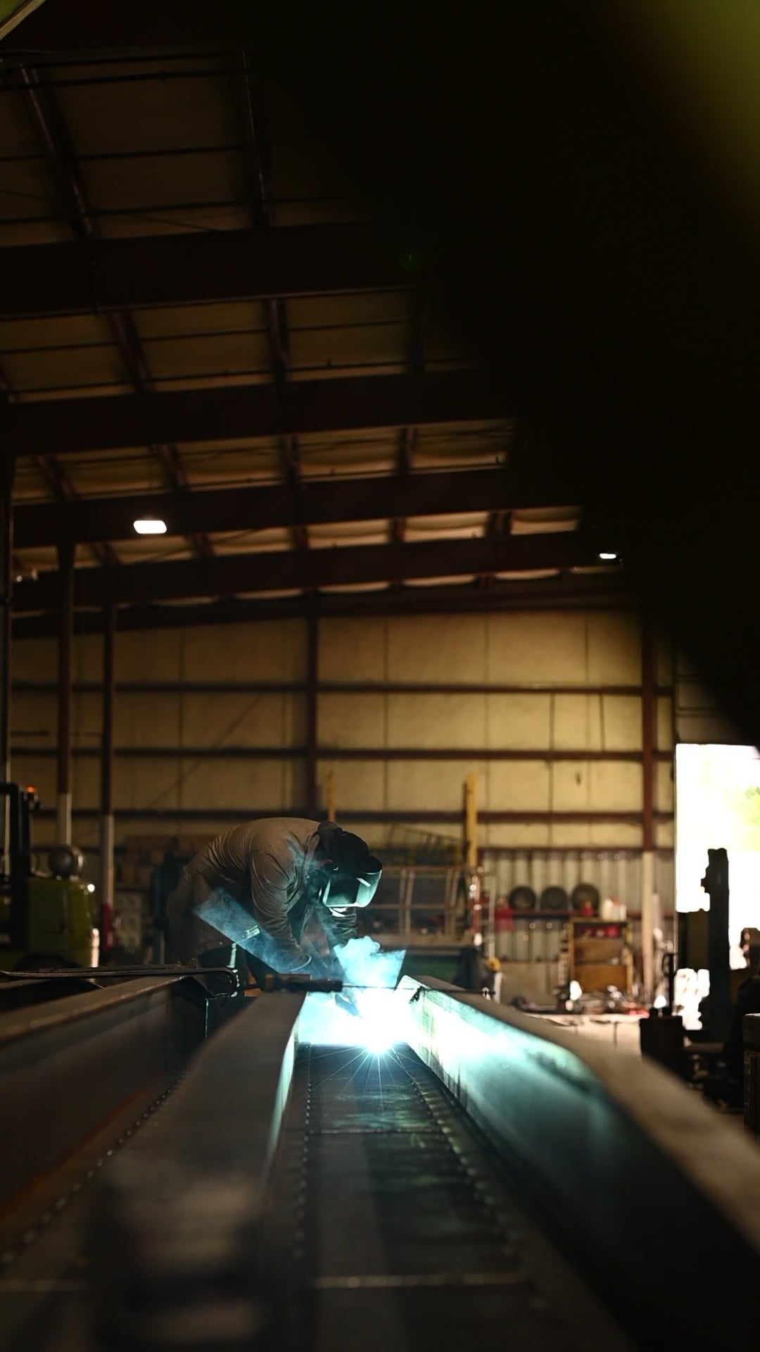 welding a portable steel bridge